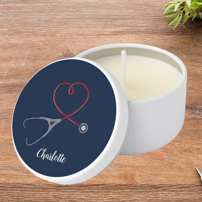 Elegant Modern Stethoscope Name Doctor Mini Candle Favors (Elegant Modern Stethoscope Name Doctor Mini Candle Favors)