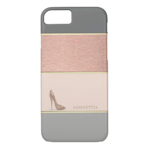 Elegant Modern Striped ,High Heels -Personalized iPhone 8/7 Case