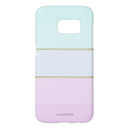 Elegant Modern StripedOmbre_Personalized Samsung Galaxy S7 Case