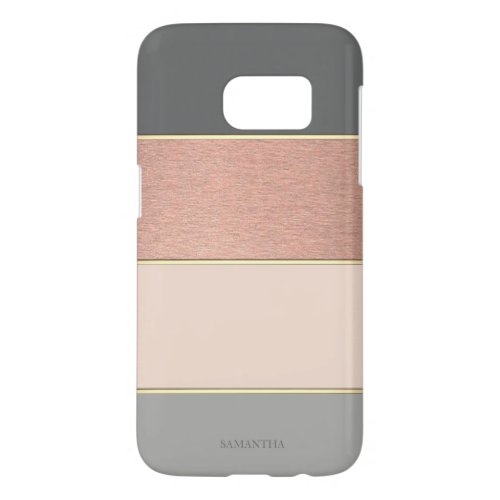 Elegant Modern Striped _Personalized Samsung Galaxy S7 Case