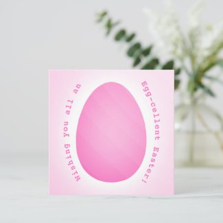 Elegant Modern Stripes Pink Lit Easter Egg Funny