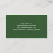 Elegant & Modern Student Business Cards (Back)
