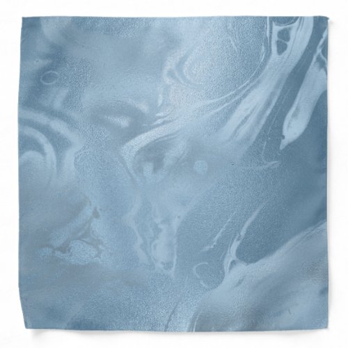 Elegant modern stylish baby blue marble look bandana