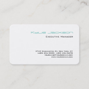 Elegant Modern Stylish Black White Blue Business Card