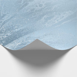 Elegant modern stylish blue glitter marble wrapping paper | Zazzle