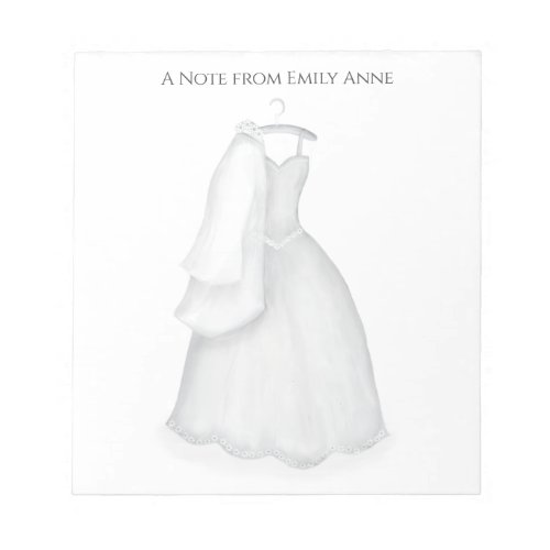 Elegant Modern Stylish Bride to Be Fashion Notepad