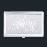 Elegant modern stylish chick glitter makeup business card case<br><div class="desc">Pretty faux glitter texture and elegant calligraphy font.</div>