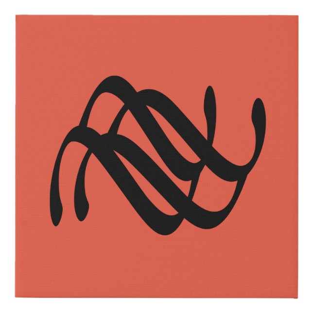 elegant modern stylish fashionable line art faux canvas print (Front)