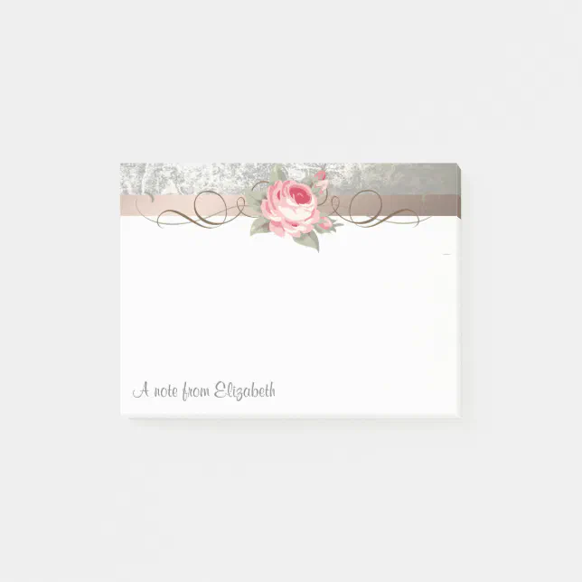 Elegant Modern Stylish,Flower-Personalized Post-it Notes | Zazzle