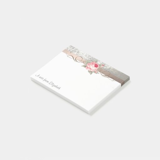 Elegant Modern Stylish,Flower-Personalized Post-it Notes | Zazzle