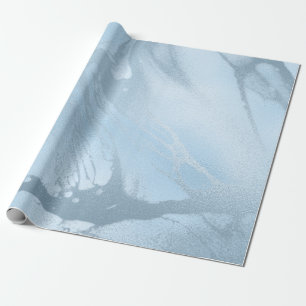 Elegant modern stylish fresh blue marble wrapping paper