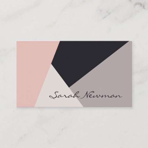 Elegant modern stylish geometric color block business card