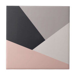Elegant modern stylish geometric color block ceramic tile