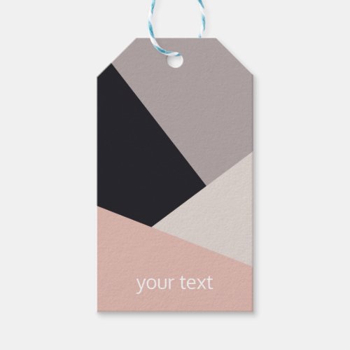Elegant modern stylish geometric color block gift tags