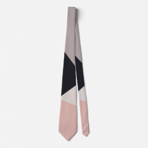 Elegant modern stylish geometric color block neck tie