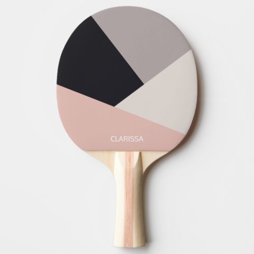 Elegant modern stylish geometric color block ping pong paddle