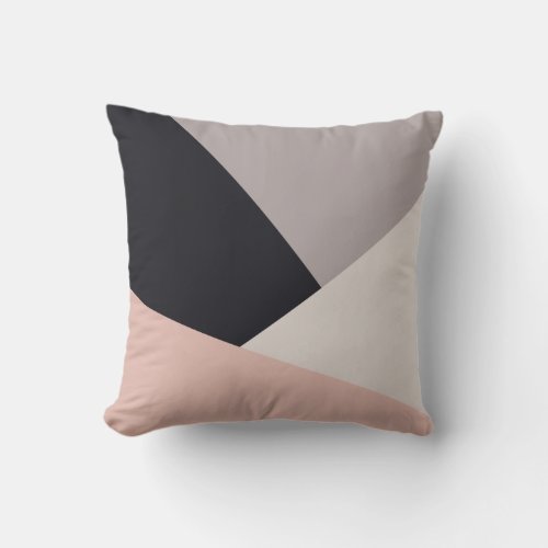 Elegant modern stylish geometric color block throw pillow