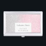 Elegant modern stylish glitter event planner business card case<br><div class="desc">Pretty faux glitter texture. Add your name and profession.</div>
