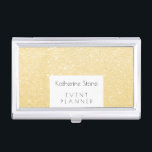 Elegant modern stylish glitter event planner business card case<br><div class="desc">Pretty faux glitter texture. Add your name and profession.</div>