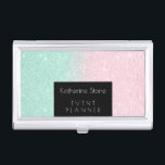 Elegant modern stylish glitter event planner business card case<br><div class="desc">Pretty faux glitter texture. Add your name and profession.</div>
