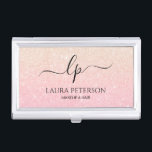 Elegant modern stylish glitter makeup artist business card case<br><div class="desc">Pretty design featuring faux glitter texture and elegant calligraphy font.</div>