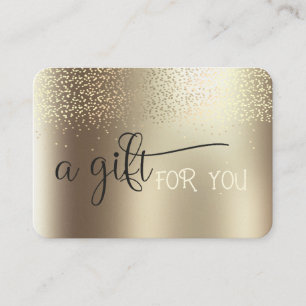 Elegant Modern Stylish Gold Confetti  Discount Card