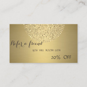 Elegant Modern Stylish ,Gold Dots Referral Card