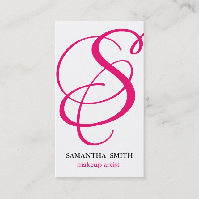 Elegant Modern Stylish Monogram Business Card (Front)