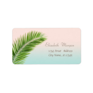 Elegant Modern Stylish,Palm Leaves Label