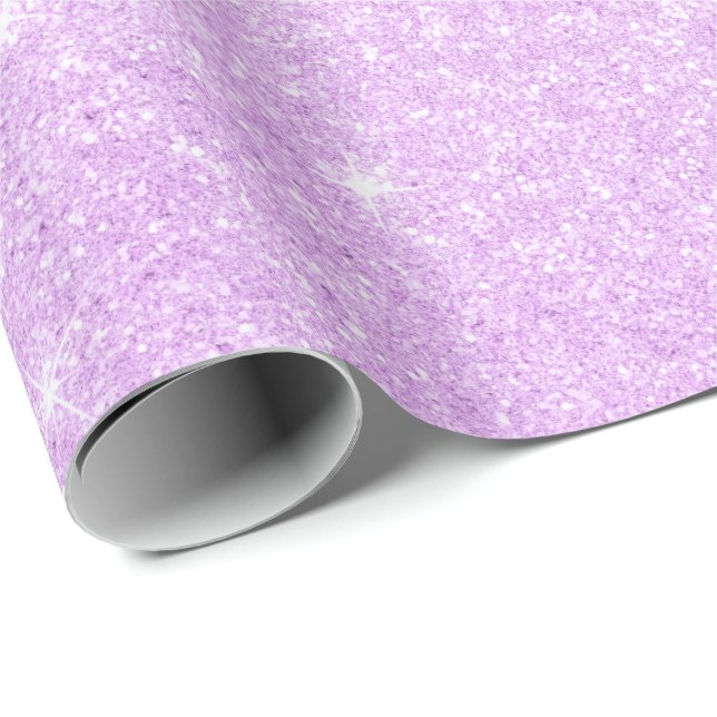Elegant modern stylish purple glitter wrapping paper (Roll Corner)