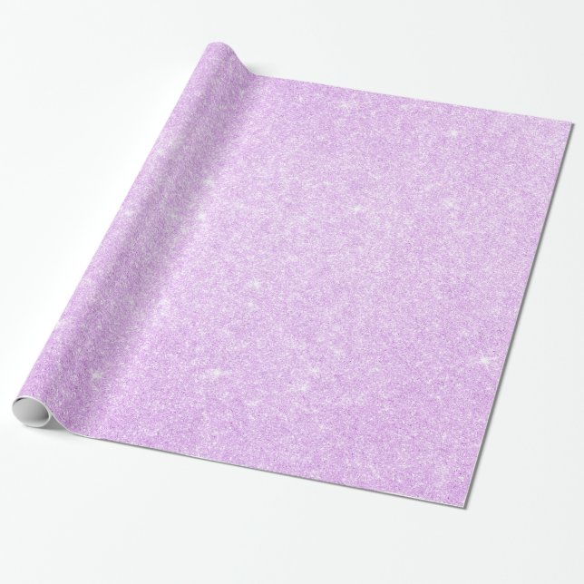 Elegant modern stylish purple glitter wrapping paper (Unrolled)