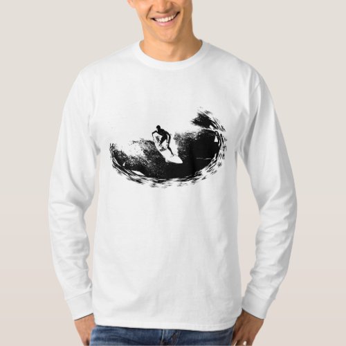Elegant Modern Surfer Trendy Template Pop Art T_Shirt