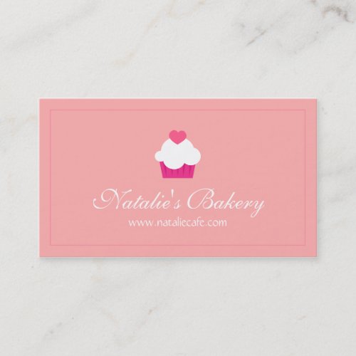 Elegant, Modern, Sweet Cupcake, Bakery Business Cards