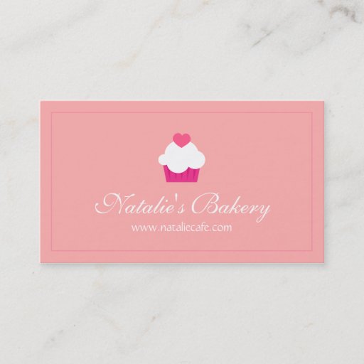 Customizable Elegant, Modern, Sweet Cupcake, Bakery Business Cards