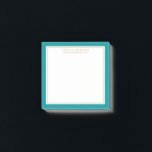 Elegant & Modern Teal/White/Gold Personalized Post-it Notes<br><div class="desc">Elegant and modern teal,  white and gold post it notes. Personalize with your name and text of your choice.</div>