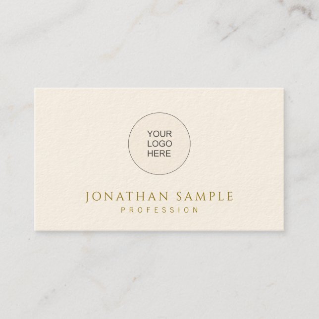 Elegant Modern Template Gold Look Text Business Card (Front)