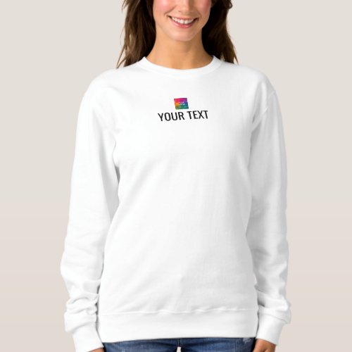 Elegant Modern Template Image Text Name Womens Sweatshirt
