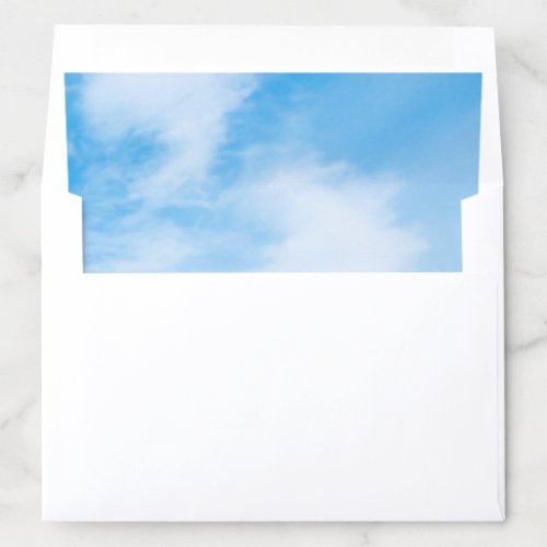 Elegant Modern Template Nature Blue Sky Clouds Envelope Liner
