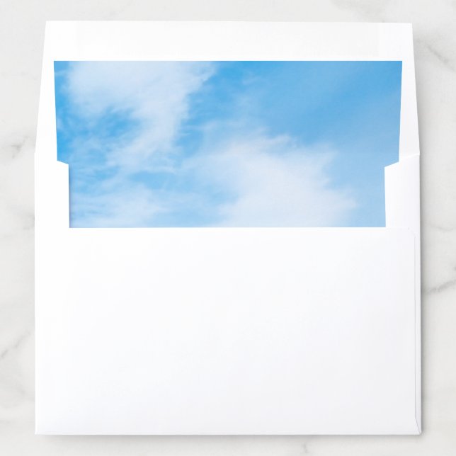 Elegant Modern Template Nature Blue Sky Clouds Envelope Liner (In Envelope)