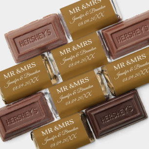 Elegant Modern Terracotta Calligraphy Wedding Hershey's Miniatures