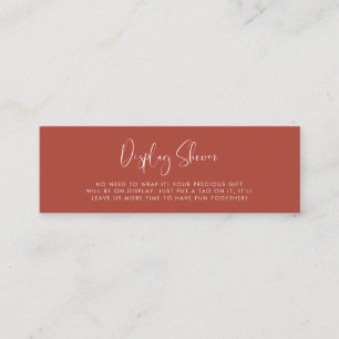Elegant & Modern Terracotta Display shower card