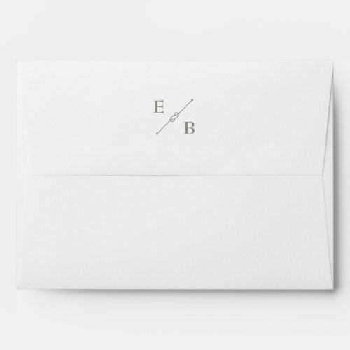 Elegant Modern Terracotta Monogrammed Wedding Envelope