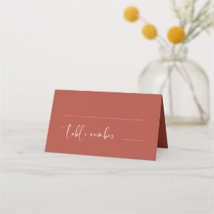 Elegant & modern Terracotta wedding Place Card
