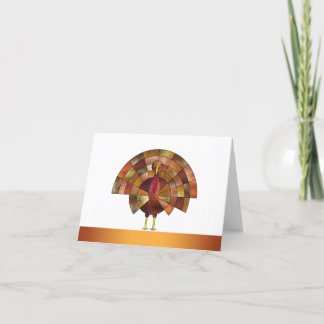 Elegant Modern Thanksgiving Day Turkey Note Card