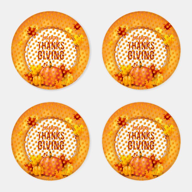 Elegant Modern Thanksgiving Popular Gift Coaster Set (Set)