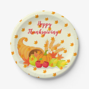 Elegant Modern Thanksgiving Popular Paper Plates