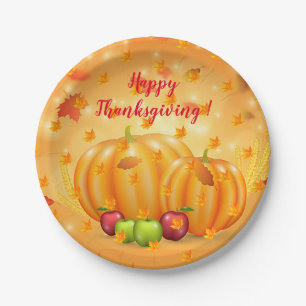 Elegant Modern Thanksgiving Popular Paper Plates