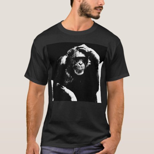 Elegant Modern Thinking Ape Pop Art Template T_Shirt