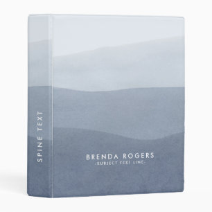 Elegant Modern Tranquil Gray Gradient Mini Binder