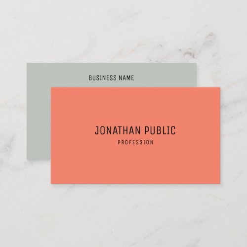Elegant Modern Trend Colors Simple Template Business Card